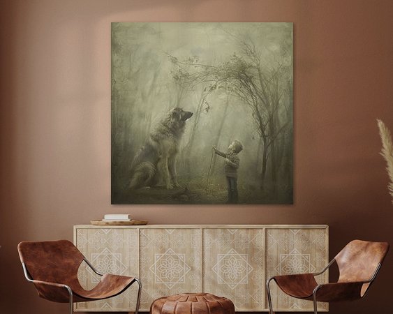 Voorbeeld van het werk in een kamer