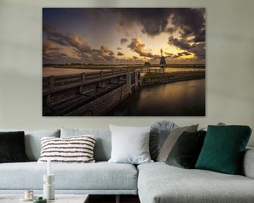 Night falls at the North Mill on Texel by Andy Luberti