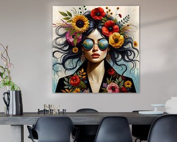 She loves flowers II van Art Studio RNLD