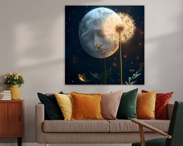 Maanlicht. Paardenbloem van Mariia Merkulova