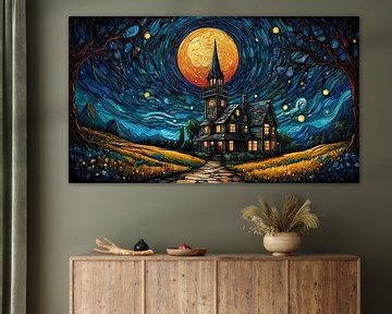 Enchanting Night in Van Gogh's Style by Retrotimes