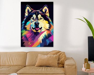 Alaska Malamute Pop Art van MIROKU