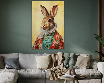 Chic Rabbit Portrait by But First Framing