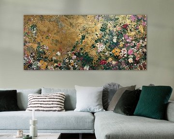 Réseau de fleurs enchantées sur Peinture Abstraite