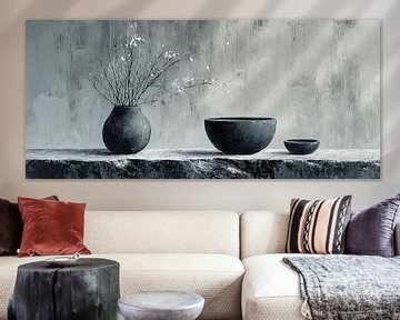 Stilleven Modern | Whispering Monochrome Essence van Kunst Kriebels