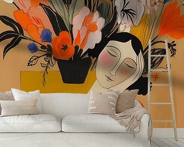 Matisse woman with flowers by haroulita