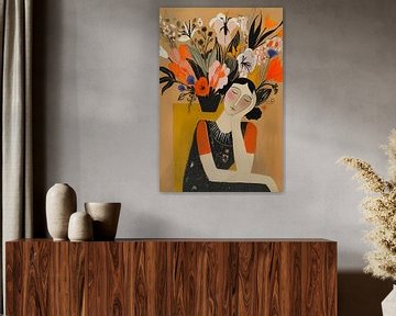 Matisse vrouw met bloemen van haroulita