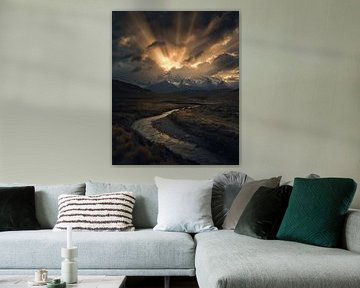 Mountains in the evening magic