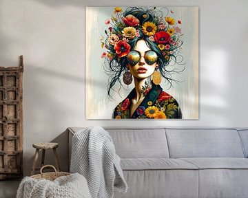 She Loves Flowers V van Art Studio RNLD