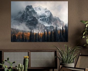 Lichtdurchflutete Bergszenerie