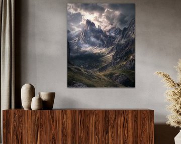 Lumières dramatiques de la montagne