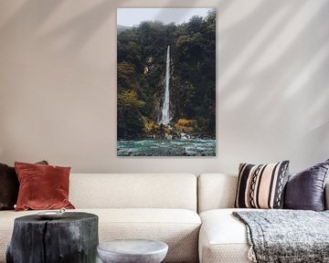 Waterfall New Zealand by Stijn van Straalen