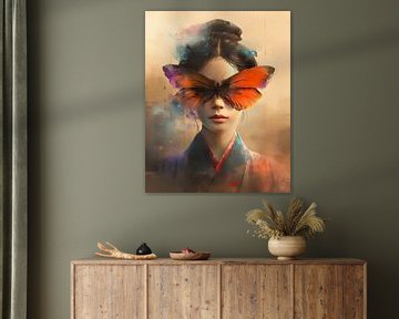 Colourful Butterfly Portrait by But First Framing