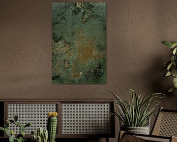 Groen zien Abstract foto Kunstwerk van Walls by Wendy