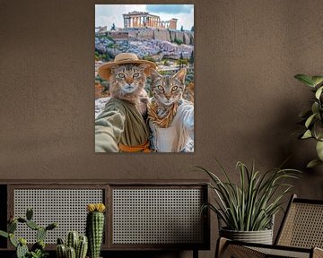 Katten selfie met de Akropolis van Felix Brönnimann
