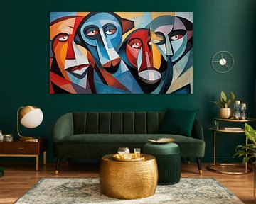 Abstracte apen kubisme panorama van TheXclusive Art