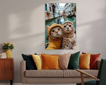 Gondola purr: cat duo enjoy Venice's waterways - Funny cats by Felix Brönnimann