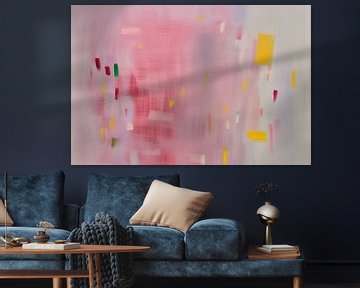 Modern abstract in neon roze van Studio Allee