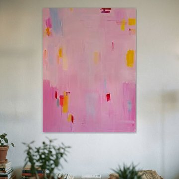 Modern abstract in neon pink by Studio Allee