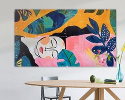 Voorbeeld van het werk in een kamer