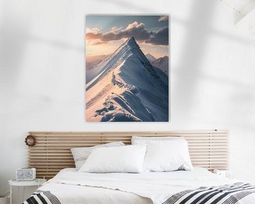 Bergpanorama in magisch licht