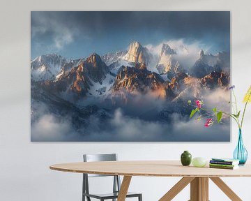 Des silhouettes de montagnes dramatiques