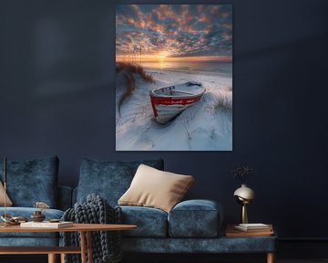 Le rouge s'allume au coucher du soleil