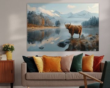 Majestic Highland cattle in a Scottish idyll by Felix Brönnimann