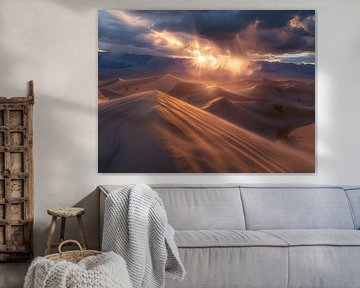 L'horizon du désert dans la ruée vers l'or