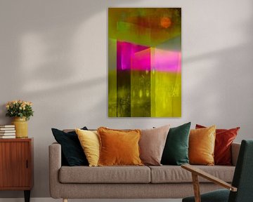 Neon City By Night. Modern Abstract. van Alie Ekkelenkamp