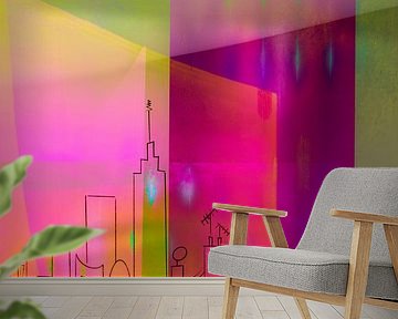 Neon City. The Suburbs. Modern Abstract. by Alie Ekkelenkamp