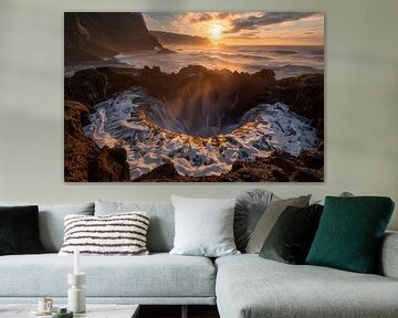 Coucher de soleil au bord de l'océan