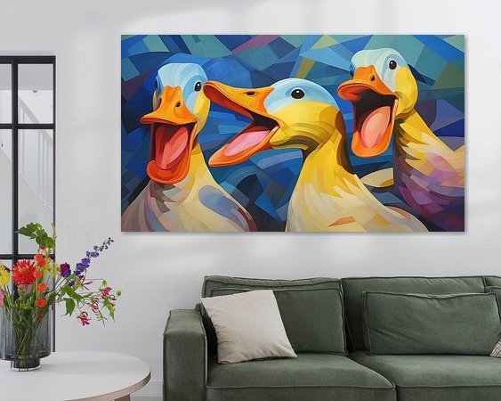 Voorbeeld van het werk in een kamer