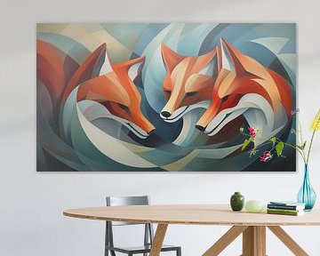 Panorama abstrait du renard sur TheXclusive Art