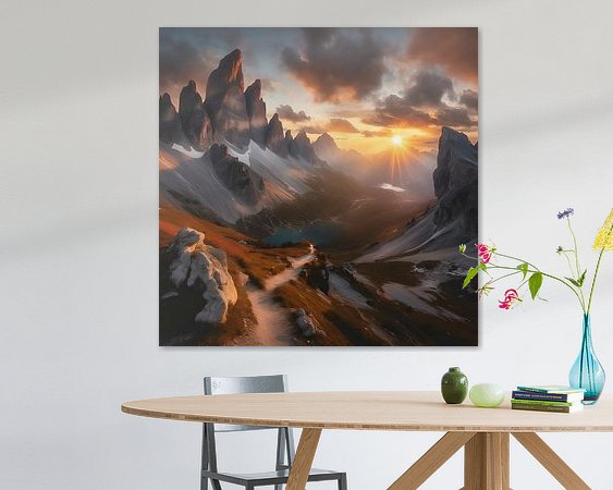Voorbeeld van het werk in een kamer