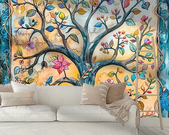 Voorbeeld van het werk in een kamer