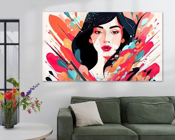 Voorbeeld van het werk in een kamer