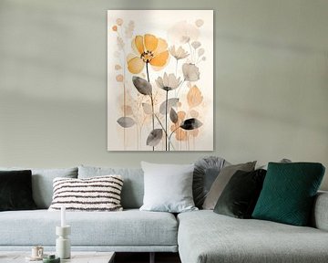 Fleurs Modernes Abstraites sur Dakota Wall Art