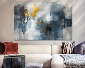 Abstract, painting, shades of grey by Bowiscapes