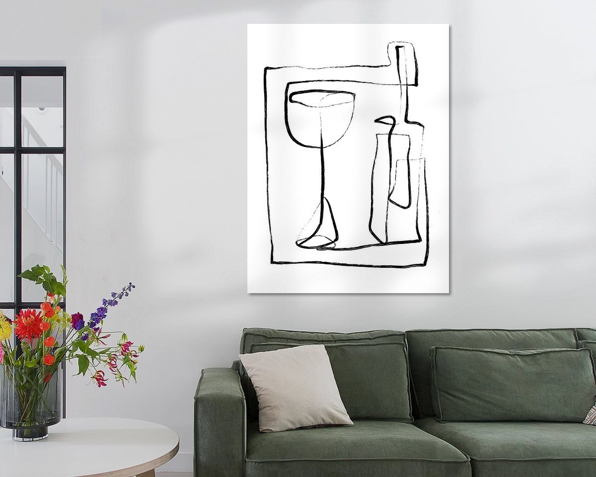Voorbeeld van het werk in een kamer