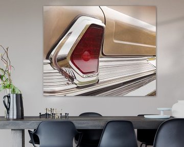 American classic car 300 Sedan 1964 Taillight abstract by Beate Gube