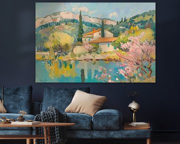 Landscape Monet Style by ARTEO Paintings