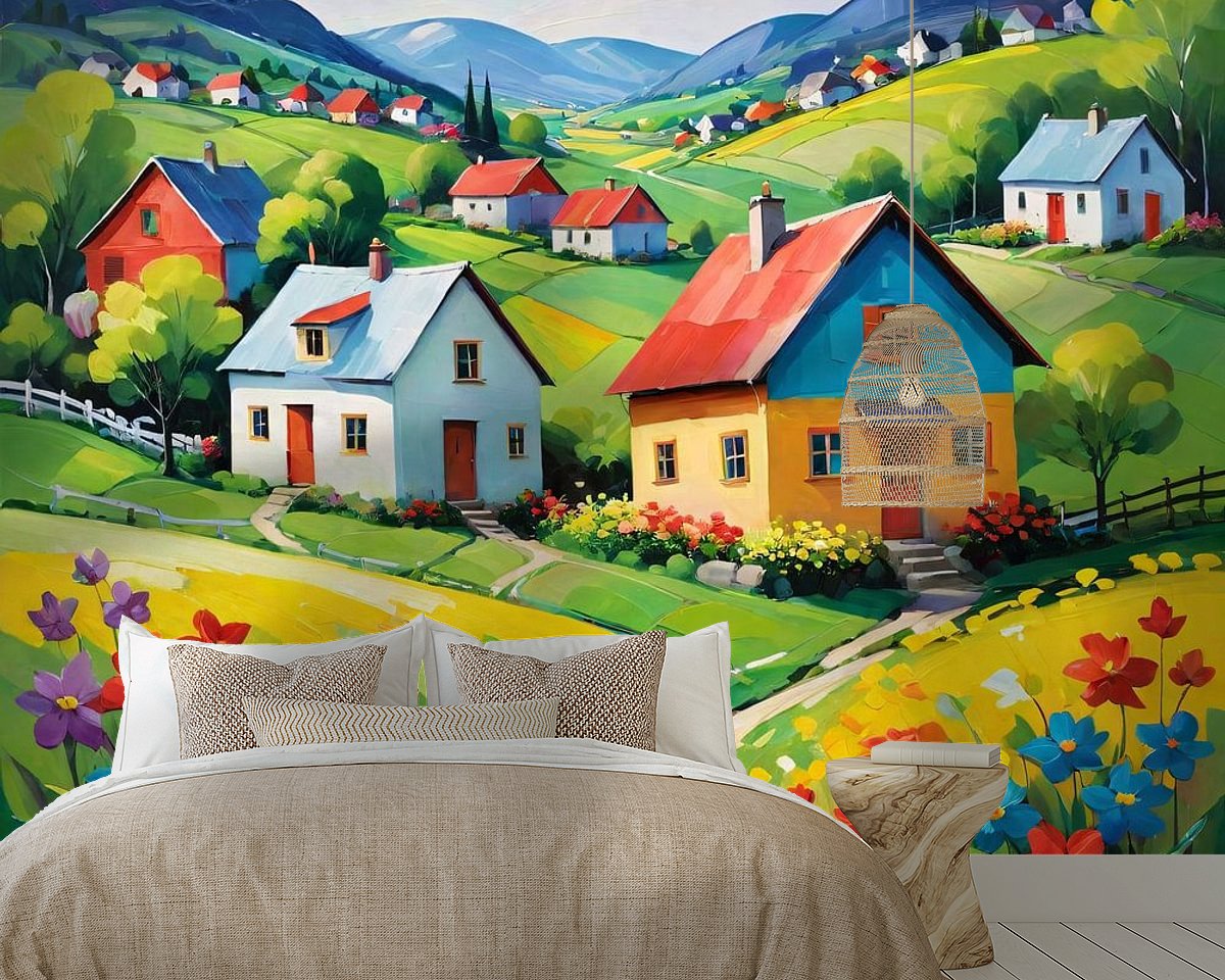 Voorbeeld van het werk in een kamer