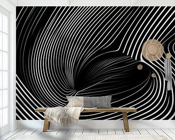 minimale zwart-wit kunst van haroulita