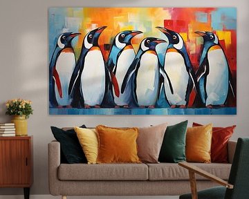 Abstract penguins panorama by TheXclusive Art