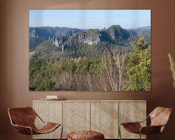 View from the Gamrig into Saxon Switzerland by Adriana Müller