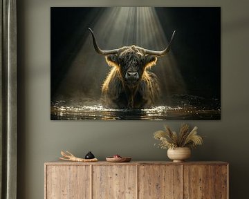 Higlander Cow in the Spot Light by Karina Brouwer