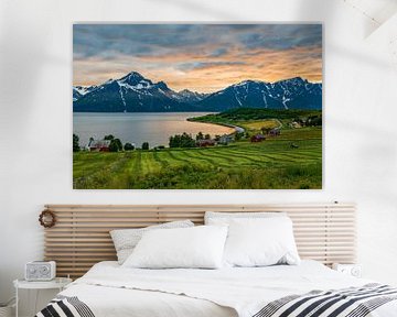 Vue de l'île de Lyngen, Norvège sur Ron van der Stappen