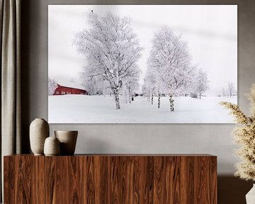 Avenue des arbres dans l'hiver norvégien sur Adelheid Smitt