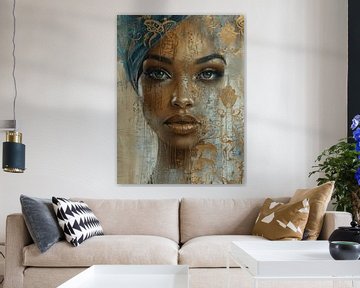 Modern abstract and chic portrait by Carla Van Iersel